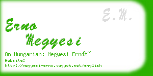 erno megyesi business card
